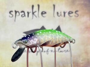 強度 ハンドメイドミノーsparkleluresイワナ50Sシンキング5.0g チャートバック