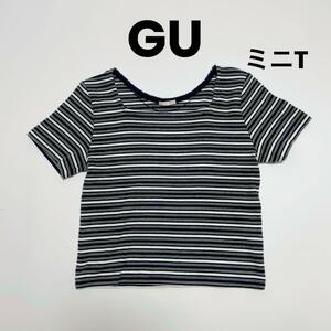 cu273/ジーユー ボーダー 半袖 Tシャツ トップス ミニT かわいい