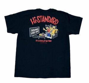 【送料無料】XLサイズ Hi-STANDARD SLS TEE Tシャツ ハイスタンダード ハイスタ PIZZA OF DEATH ブラック 黒 ピザオブデス