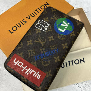 ◆美品/鑑定済◆ LOUIS VUITTON ルイヴィトン モノグラム ジッピーオーガナイザー 長財布 ブラウン マルチカラー メンズ 希少