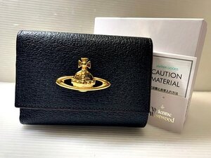 未使用　保管品　Vivienne Westwood　ヴィヴィアンウエストウッド 　コンパクト ウォレット 財布 がま口 オーブロゴ 3218C921 レザー