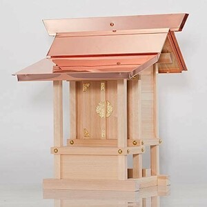 仏壇屋 滝田商店 外宮 小型板宮造り(木印) 7寸(高さ54cm×棟巾50cm)◆屋外に祀る外祭用の神殿・向拝宮・稲荷宮・祠宮 新品