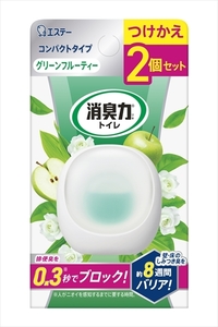 まとめ得 消臭力 コンパクト トイレ用 つけかえ２個セット グリーンフルーティー 芳香剤・トイレ用 x [6個] /h