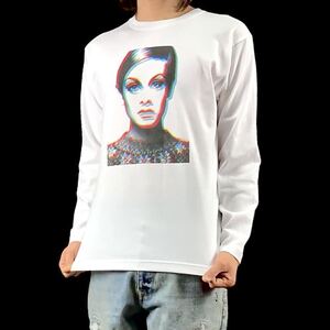 新品 ツイッギー TWIGGY ショートカット ボーイッシュ モデル 3D ロンT 長袖 Tシャツ XS S M L XL ビッグ オーバーサイズ XXL~4XL パーカー