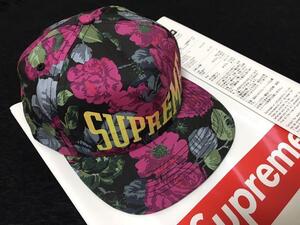 Supreme Floral 5-Panel Black Cap 18SS シュプリーム フローラル 5パネル ブラック キャップ