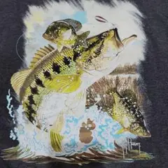 suyttarvey フィッシング プリント  釣り 魚 Tシャツ 古着