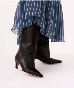 ∞ 超美品 ∞ 送料無料 ∞ IENA イエナ【CORSO ROMA 9/コルソローマノーヴエ】 POINTED LONG BOOTS/ロングブーツ ブラウン サイズ37 24㎝