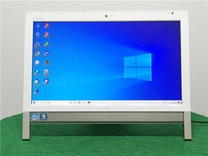 WEBカメラ/中古/WIN10/新品SSD/20型ワイド一体型/FMV　富士通　　FH56/DD 　地デジ／テレビOK　　office2019搭載　送料無料