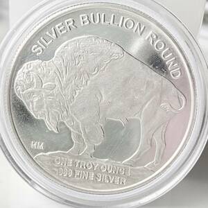 アメリカ銀貨「バッファロー・インディアン」純銀 1オンス メダル銀貨 ケース付 純銀 31.1g 1オンス シルバー コイン