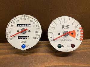 【ワンオフ】ゼファー１１００　320km 加工済み　純正メーターセット　スピードメーター　タコメーター