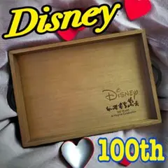 ディズニー　タグ付　Disney 100 木製トレイ　お盆　おぼん　食卓　ボード