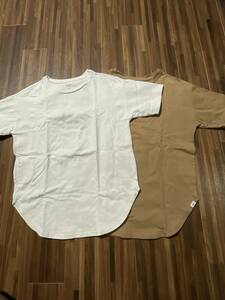 ★GAP★XXL/160cm 白とベージュのコットンTシャツ　used