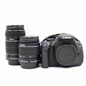 1円【一般中古】Canon キヤノン/デジタル一眼カメラ Wズームキット 18-55mm 55-250mm/EOS Kiss X5/62