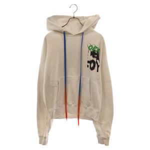 OFF-WHITE オフホワイト 19AW Spray Blurred Over Hoodie スプレー ブラード オーバー プルオーバーパーカー ホワイト OMBB037F19D25005