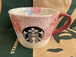 STARBUCKS スターバックス　マグガーデン237ml スタバ　母の日　マグカップ　花柄　薔薇柄　ピンク×白