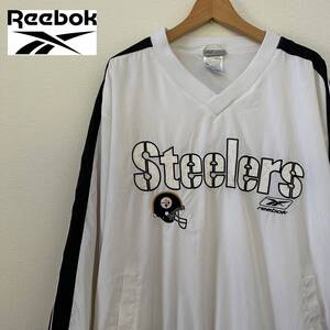 美品　00‘s reebok リーボック　ナイロンプルオーバーJKT Lサイズ　NFL Steelers