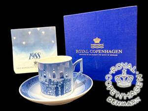 KYF891 ROYAL COPENHAGEN ロイヤルコペンハーゲン YEAR CUP 1988 カップ＆ソーサー 箱入り 