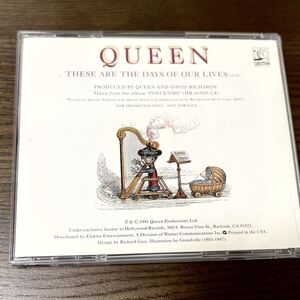 Queen - These Are The Days Of Our Lives クイーン　輝ける日々　USプロモCD Hollywood Record (PRCD-8390-2)