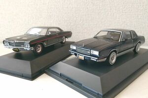 シボレー モンテカルロ & ビュイック スカイラーク (1/43 訳あり中古品) 1981 Monte Carlo プレミアム X / 1966 Skylark デアゴスティーニ