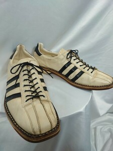 VINTAGE adidas アディダス ユーゴスラビア製 ユーゴ bowling ボーリング シューズ レザー 希少 ビッグサイズ 29.5