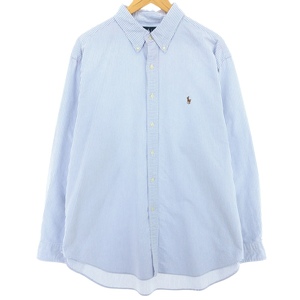 古着 ラルフローレン Ralph Lauren CLASSIC FIT 長袖 ボタンダウンストライプシャツ メンズL /eaa451814