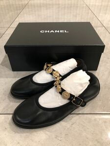 CHANEL シャネルメリージェーン　フラットシューズ　37