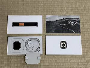 【送料無料!!1円スタート!!】Apple Watch ULTRA 49mm MQFX3J/A Black/Gray Trail Loop M/L　バッテリー容量100％