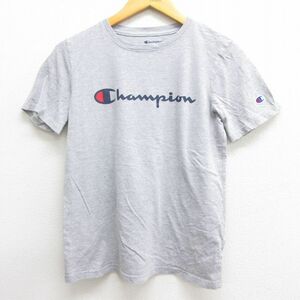 古着 チャンピオン Champion 半袖 Tシャツ キッズ ボーイズ 子供服 グレー 霜降り 22aug19 5OF