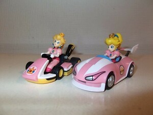 スーパーマリオ マリオカート プルバックカー ピーチ姫 ２種セット ワイルドスター&ファイアホットロッド