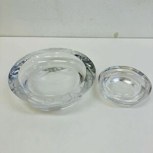 18303 上610-131 ブルガリ 灰皿 お皿 プレート クリスタル　BVLGARI ブルガリ　ガラス製　Rosenthal ローゼンタール アッシュトレイ　ヤ80