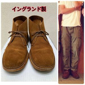 【貴重なイングランド製】クラークス デザートブーツ スウェード スエード Clarks Desert ライトブラウン(コーラスエード)27cm 8 1/2 英国