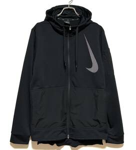 NIKE DRI-FIT フルジップ フーディー（L）黒 ナイキ ドライフィット ランニング ジョギング マラソン ジャージ ニット パーカー