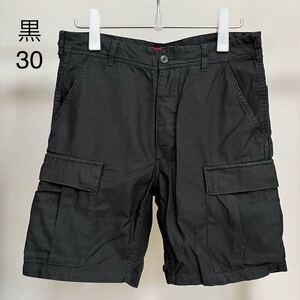 美品 17ss Supreme Cargo Short Black 30 半タグ、ステッカー付 シュプリーム カーゴ ショーツ ショートパンツ ハーフパンツ