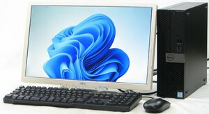 DELL Optiplex 7050-6700SF ■20インチワイド 液晶セット■ i7-6700/SSD256G+HDD1T/Radeon R5 430/第6世代/Windows11 デスクトップ