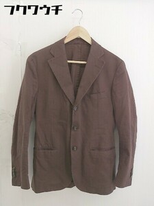 ◇ UNITED ARROWS ユナイテッドアローズ 3B 長袖 テーラード ジャケット サイズ46 ブラウン メンズ