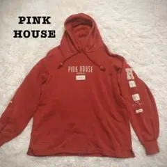 PINK HOUSE パーカー 袖ロゴ INGEBORG 赤 M