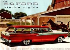 ◆1959年の自動車広告　フォード　ステーションワゴン　FORD