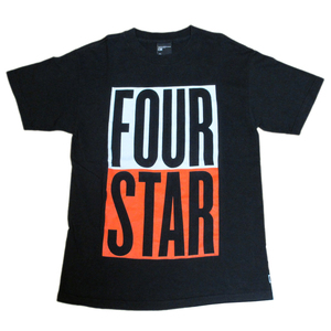 FOURSTAR　BIG LOGO TEE　黒/赤/白　M　フォースター　GIRL　CHOCOLATE　REAL　PRIMITIVE　KROOKED　GONZ　ANTIHERO