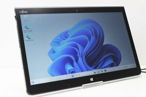 1円スタート タブレットPC Windows11 富士通 Arrows Tab Q736 Core i5 6300U SSD128GB メモリ4GB 13.3インチ カメラ タッチパネル