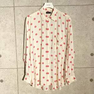 ONtheCORNER ITEM No.1415/COMMEdesGARCONS HOMMEPLUS コムデギャルソンオムプリュス 変形ラペル 総シルク ドットブラウスシャツ 88aw