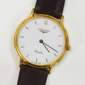 1円 可動品 腕時計 ロンジン LONGINES クォーツ メンズ ホワイト 同梱不可