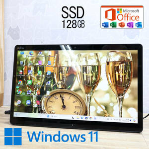 ★超美品 高性能7世代i3！新品SSD128GB★Q738/SE Core i3-7130U Webカメラ Win11 MS Office 中古品 ノートPC★P72156