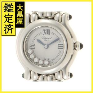 Chopard　ショパール　腕時計　ハッピースポーツ　27/8250-23　ステンレススチール　ダイヤ5P　クォーツ　ホワイト文字盤【205】