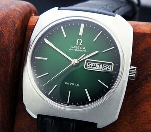 OMEGA オメガ DE VILLE デビル Steel Green 2 tone Dial メンズ 自動巻き (極美品、OH済み) / 36mm