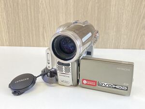 【中古品】HITACHI日立 ハイブリッドDVDカメラ DZ-HS303 Wooo シャンパン シルバー