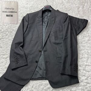 【未使用級/現行タグ!!】DOLCE&GABBANA ドルチェアンドガッバーナ スーツセットアップ【最高級MARTINIモデル】上下 ストライプ イタリア(L)