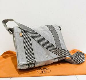 HERMES ★ 新品同様 エルメス ショルダーバッグ グレー 斜め掛けかばん 斜め掛け 