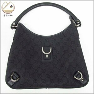 着物10 GUCCI グッチ GGキャンバス レザー ワンショルダーバッグ 肩掛け 黒 レディース 268637 213048 きれいめ ブランド品 ☆☆☆☆☆☆