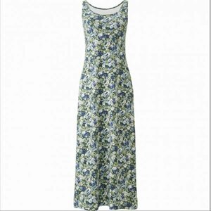 ☆完売☆ リバティ ロンドンLIBERTYブラワンピース新品S M L XL花ブラトップ×UNIQLO 草花模様 小花柄ロングワンピース とても着心地が良好