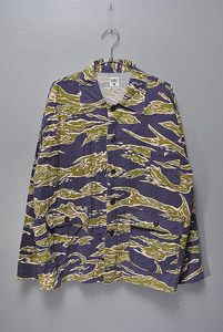 South2 West8 Hunting Shirt サウスツーウエストエイト ハンティング シャツ プリントネル タイガーカモ シャツジャケット M